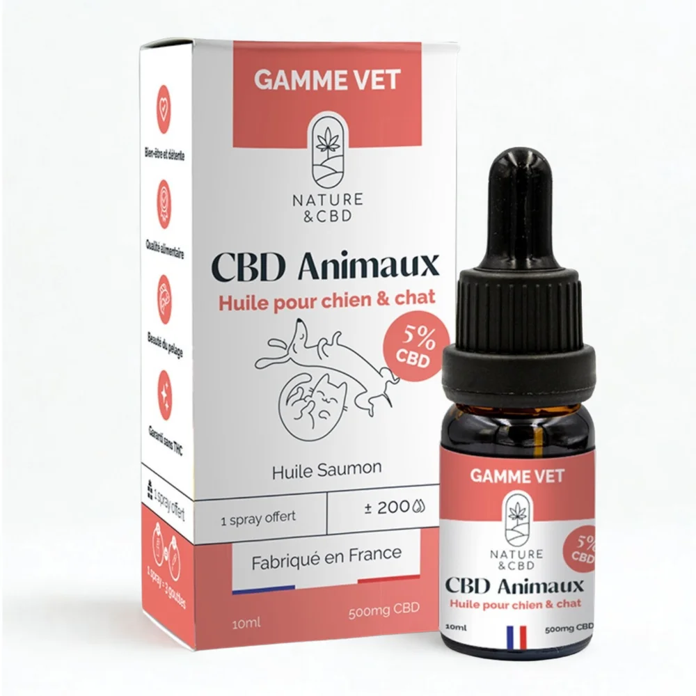 Huile CBD Animaux 5% - chien & chat